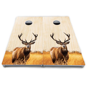Natural Deer & Fish Cornhole Boards - All Weather Series by Cornhole Solutions, custom cornhole board detail photo 5