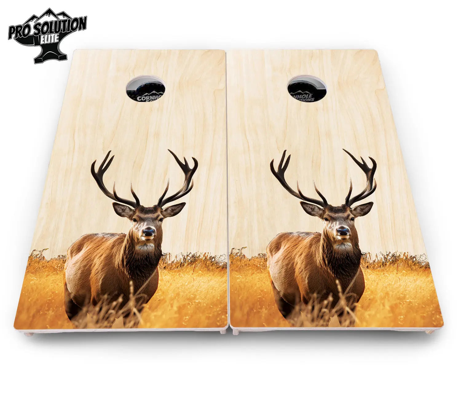 Natural Deer & Fish Cornhole Boards - Pro Solution Elite Series by Cornhole Solutions, custom cornhole board detail photo 5