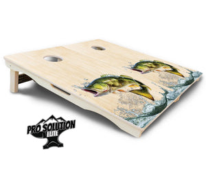 Natural Deer & Fish Cornhole Boards - Pro Solution Elite Series by Cornhole Solutions, custom cornhole board detail photo 11