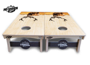 Natural Deer & Fish Cornhole Boards - Pro Solution Lite Series by Cornhole Solutions, custom cornhole board detail photo 4