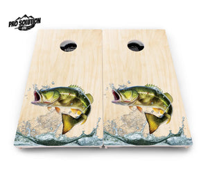 Natural Deer & Fish Cornhole Boards - Pro Solution Lite Series by Cornhole Solutions, custom cornhole board detail photo 8