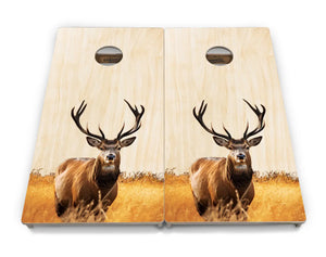 Natural Deer & Fish Cornhole Boards - Professional Tournament Series by Cornhole Solutions, custom cornhole board detail photo 5