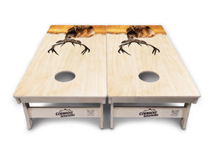 Natural Deer & Fish Cornhole Boards - Professional Tournament Series by Cornhole Solutions, custom cornhole board detail photo 8