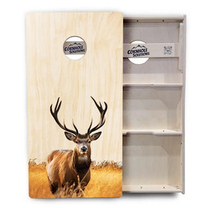 Natural Deer & Fish Cornhole Boards - Professional Tournament Series by Cornhole Solutions, custom cornhole board detail photo 9