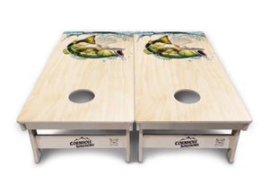 Natural Deer & Fish Cornhole Boards - Professional Tournament Series by Cornhole Solutions, custom cornhole board detail photo 11
