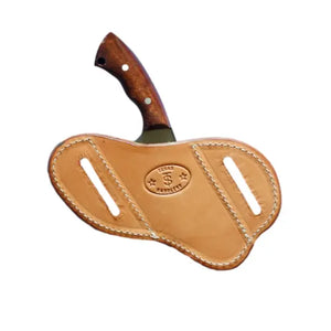 Natural Plain Knife Sheath by Texas Saddlery, leather knife sheath main product photo