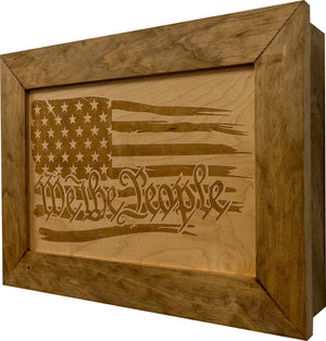 American Flag Gun Cabinet We The People Decorative and Secure Hidden Gun Safe (Natural) by Bellewood Designs, Southern home decor detail photo 9
