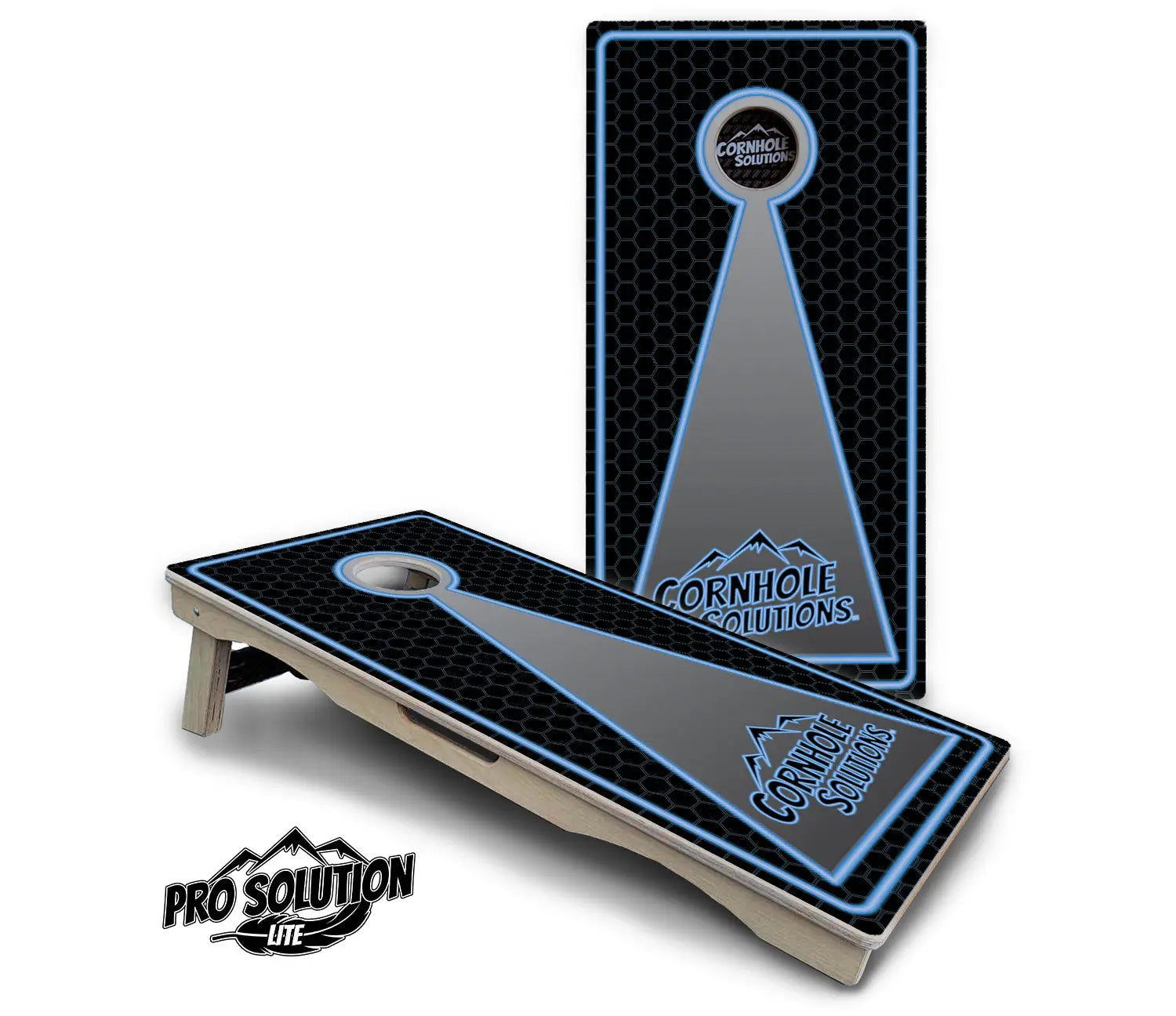 Neon CS Cornhole Boards - Pro Solution Lite Series by Cornhole Solutions, custom cornhole board detail photo 2