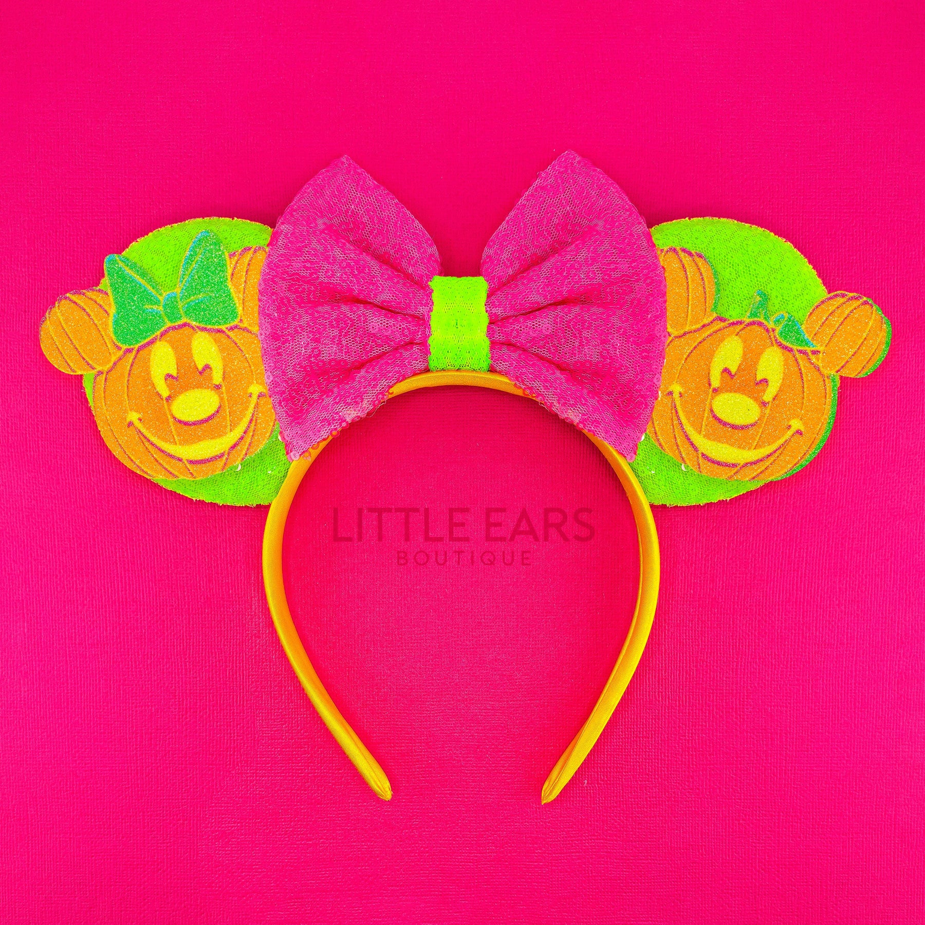 Neon & Minnie Pumpkin Ears by Little Ears Boutique, travel planning service main product photo