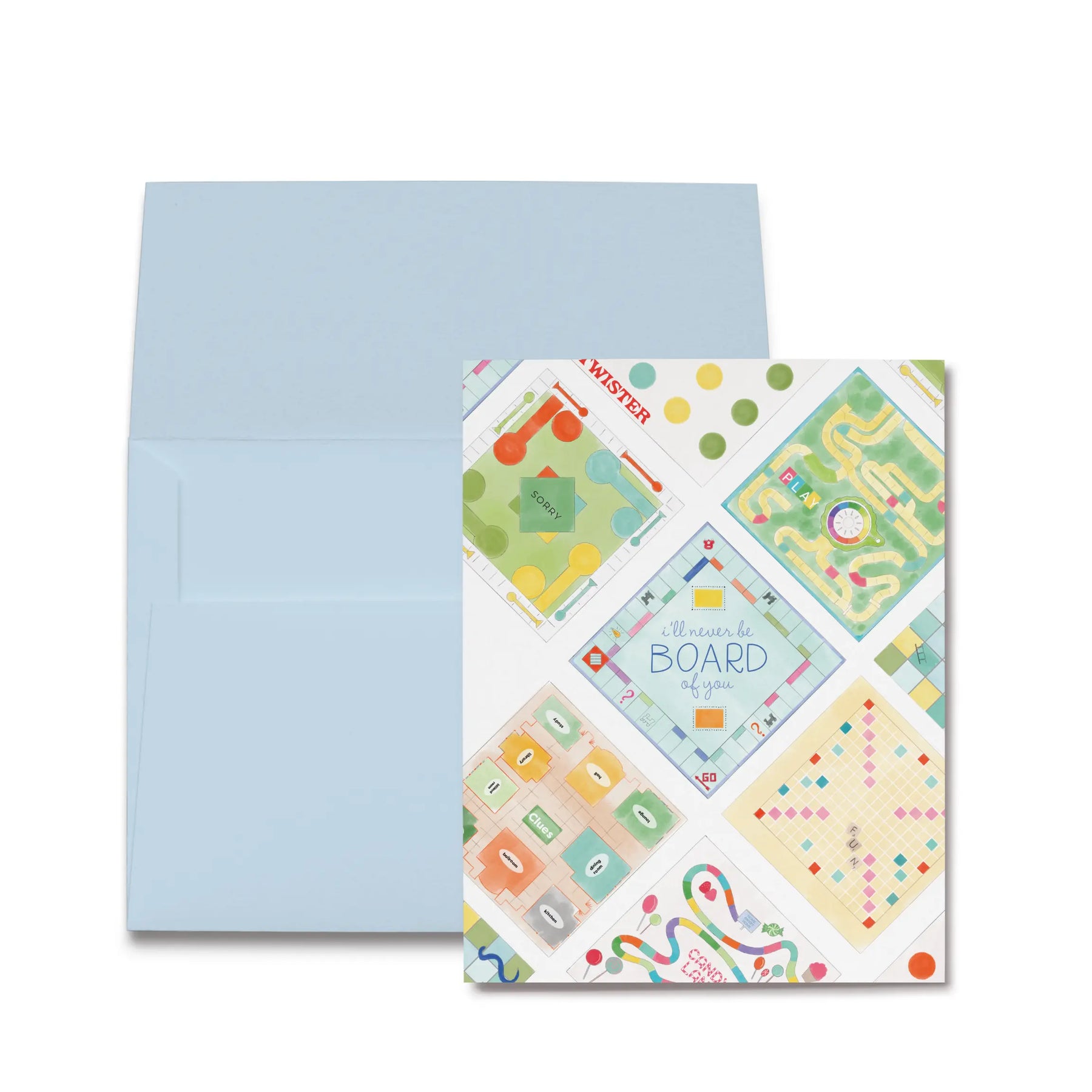 Never Board of You Folded Greeting Card by Nola Tawk, paper gift main product photo