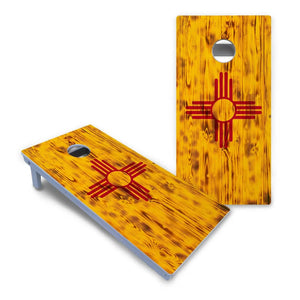 New Mexico Flag Cornhole Boards - All Weather Series by Cornhole Solutions, custom cornhole board detail photo 2