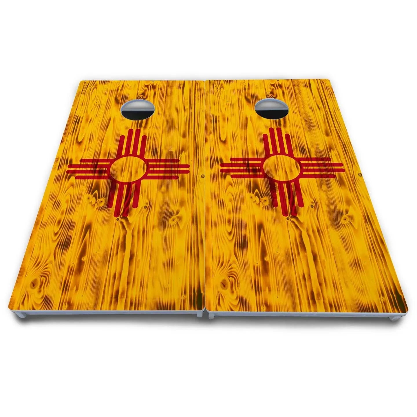 New Mexico Flag Cornhole Boards - All Weather Series by Cornhole Solutions, custom cornhole board detail photo 4