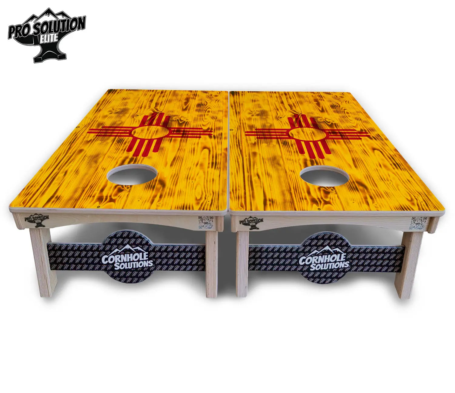 New Mexico Flag Cornhole Boards - Pro Solution Elite Series by Cornhole Solutions, custom cornhole board detail photo 3