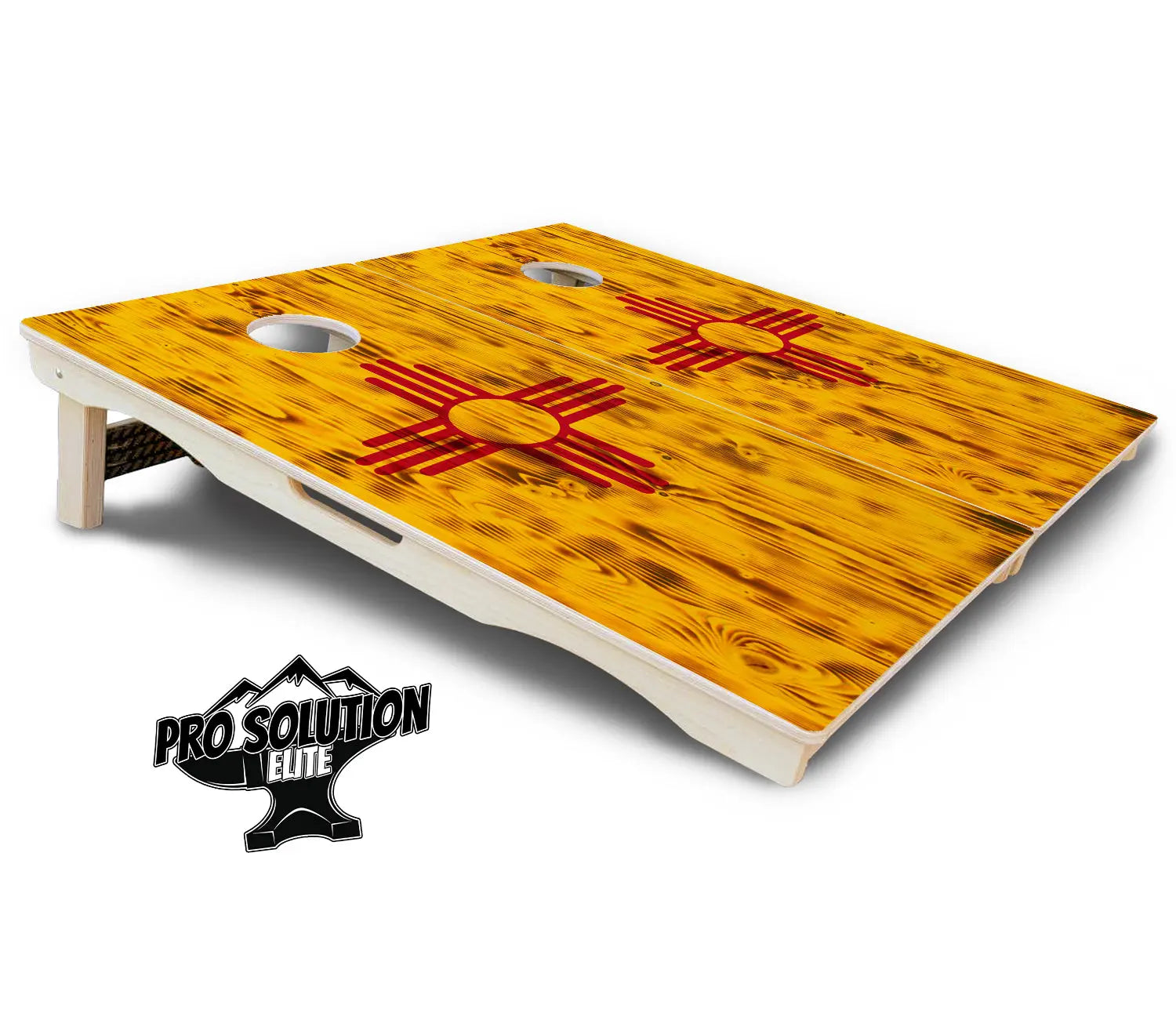 New Mexico Flag Cornhole Boards - Pro Solution Elite Series by Cornhole Solutions, custom cornhole board detail photo 5