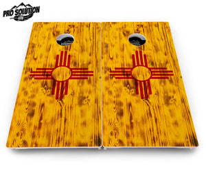 New Mexico Flag Cornhole Boards - Pro Solution Lite Series by Cornhole Solutions, custom cornhole board detail photo 4