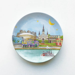 New Orleans Skyline Melamine Dessert Plates by Nola Tawk, plates main product photo