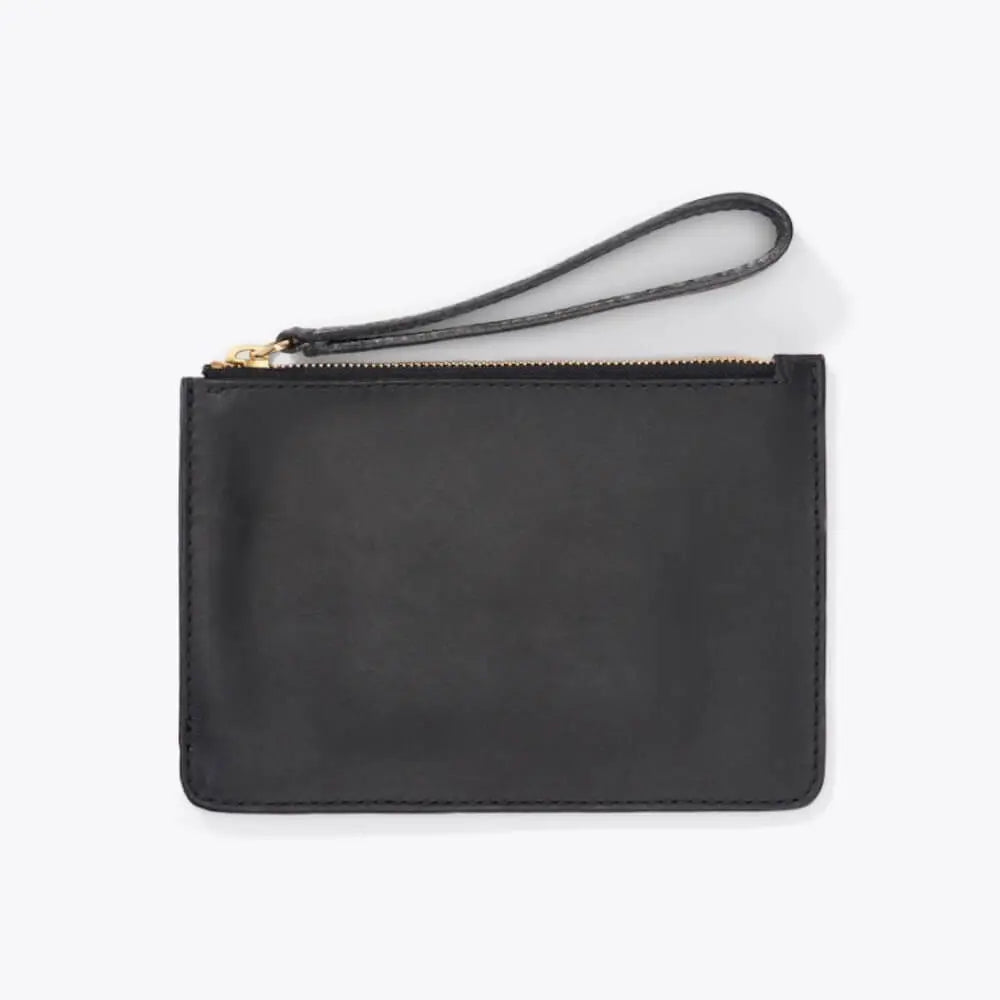 Nisolo Leather Go-To Wristlet Clutch by Mission Mercantile Leather Goods, handmade leather goods detail photo 6