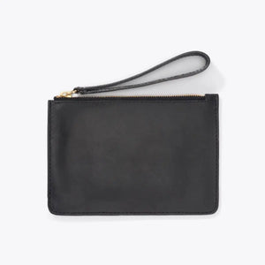 Nisolo Leather Go-To Wristlet Clutch by Mission Mercantile Leather Goods, handmade leather goods detail photo 6