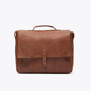 Nisolo Loreto Leather Messenger Bag by Mission Mercantile Leather Goods, handmade leather goods detail photo 2