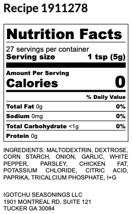 Igotchu No Salt Greens Seasoning detail view by Igotchu Seasonings