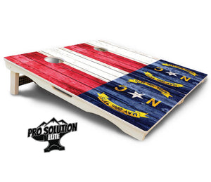 North Carolina State Flag Cornhole Boards - Pro Solution Elite Series by Cornhole Solutions, custom cornhole board detail photo 5