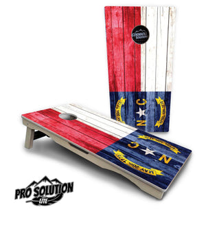 North Carolina State Flag Cornhole Boards - Pro Solution Lite Series by Cornhole Solutions, custom cornhole board detail photo 4
