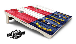 North Carolina State Flag Cornhole Boards - Pro Solution Lite Series by Cornhole Solutions, custom cornhole board detail photo 5