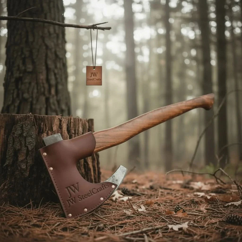 Real Forged Viking Combat Tomahawk bearded axe hatchet With Rose Wood Handle by JW SteelCrafts, Southern lifestyle apparel detail photo 3