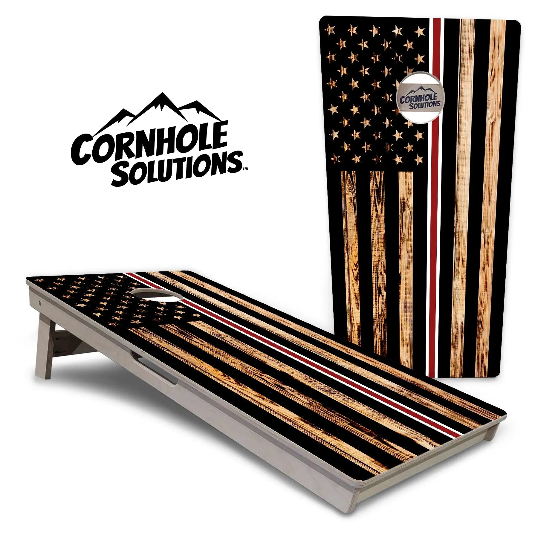 Nurse Thin Line Flag Cornhole Boards - Professional Tournament Series by Cornhole Solutions, custom cornhole board main product photo