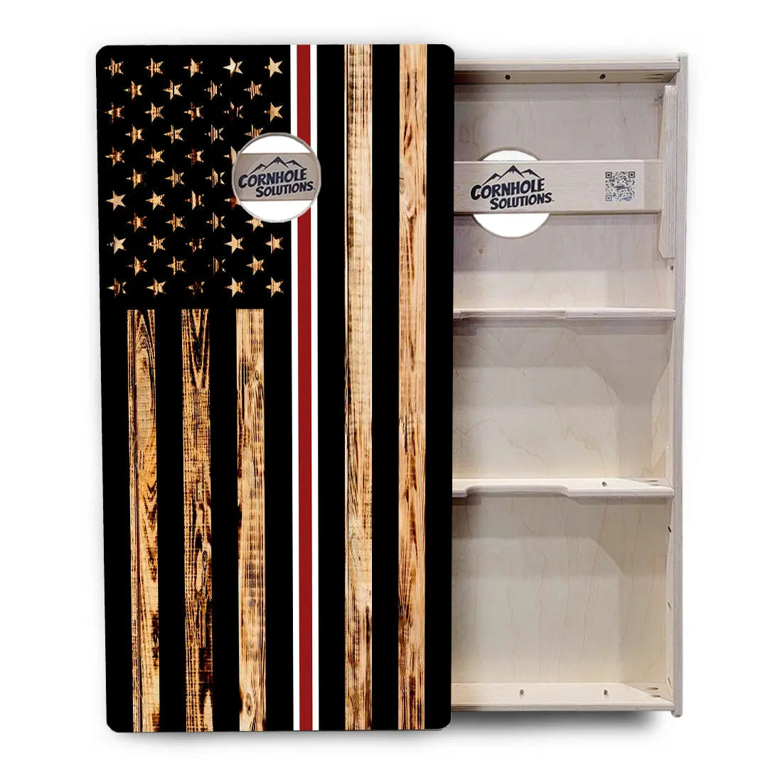 Nurse Thin Line Flag Cornhole Boards - Professional Tournament Series by Cornhole Solutions, custom cornhole board detail photo 3