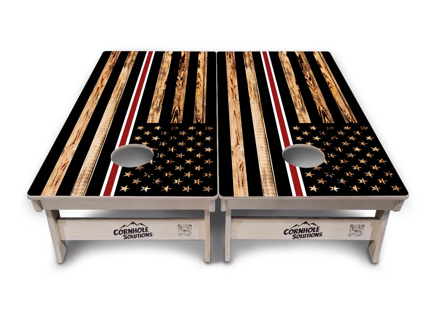 Nurse Thin Line Flag Cornhole Boards - Professional Tournament Series by Cornhole Solutions, custom cornhole board detail photo 5