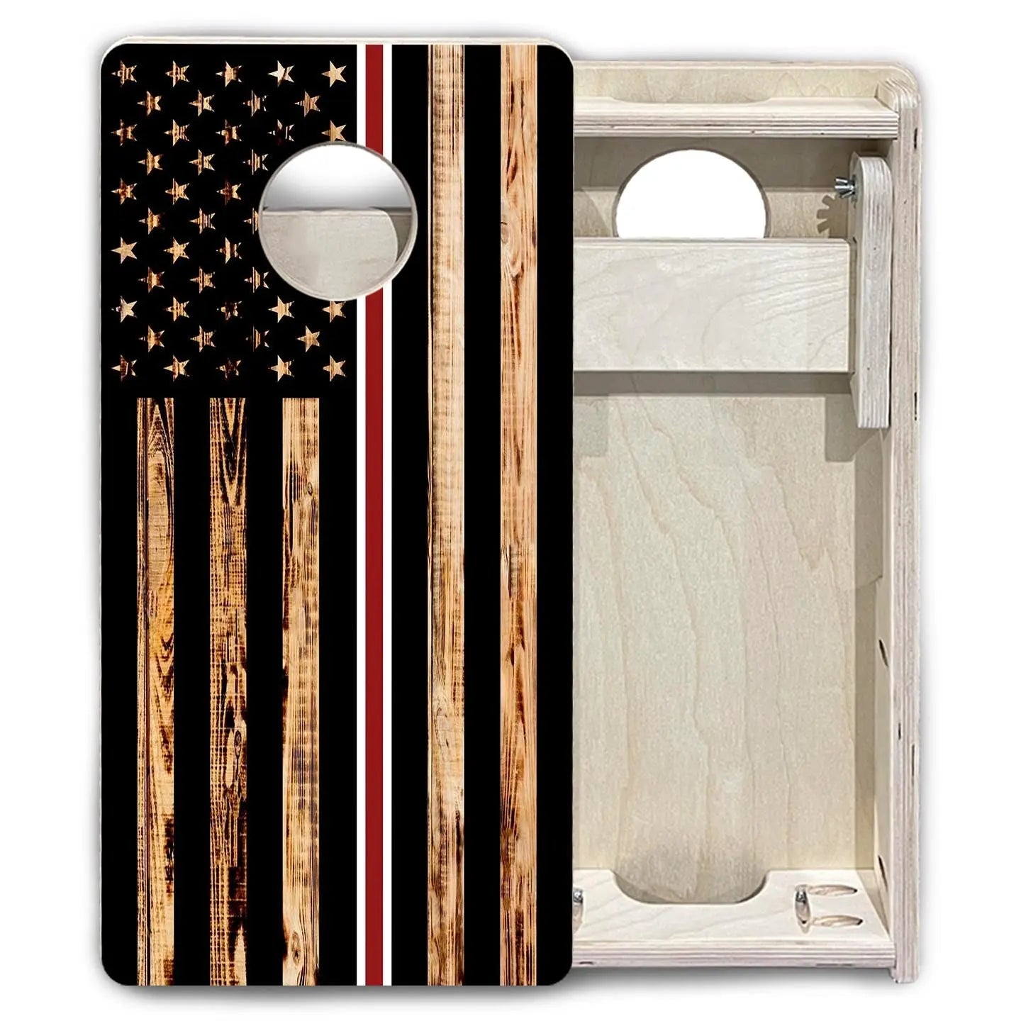 Nurse Thin Line Flag - Mini or Vacation Size Cornhole Boards by Cornhole Solutions, custom cornhole board detail photo 6