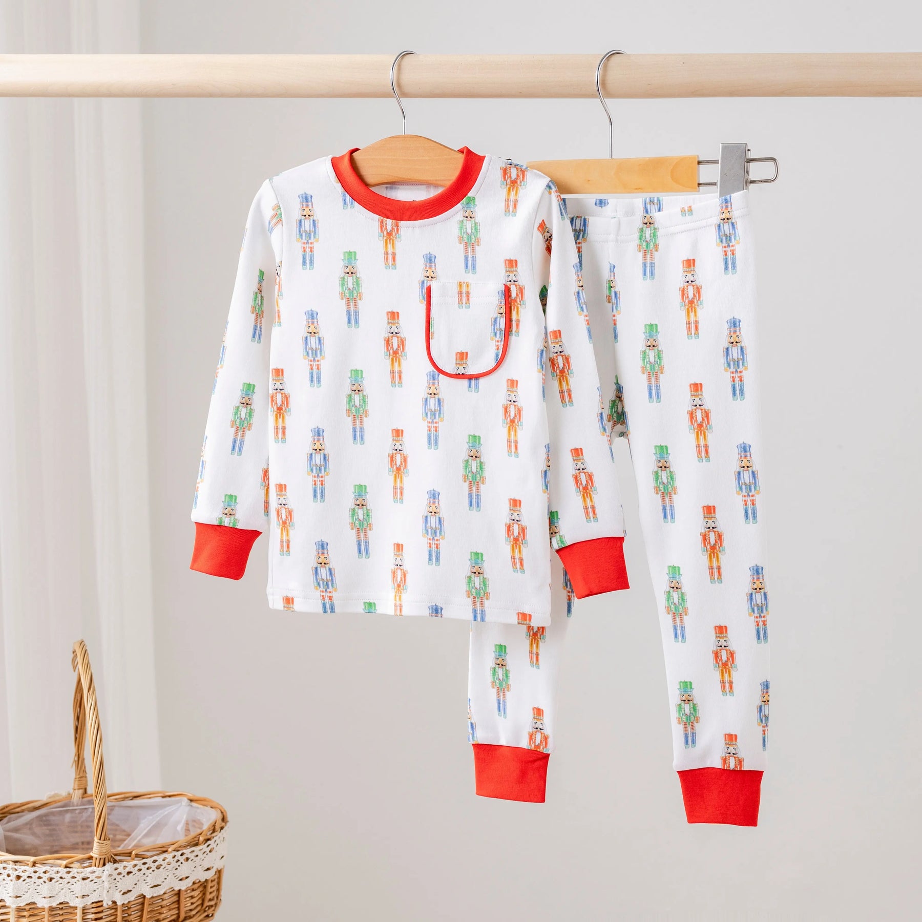 Nutty or Nice Organic Cotton Kids Pajamas by Nola Tawk, Southern food gift main product photo