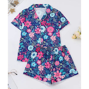 Pink Checkered Bow Women's Pajama Set — Short Sleeve Top & Shorts by The Mississippi Mermaid Mercantile - view 9