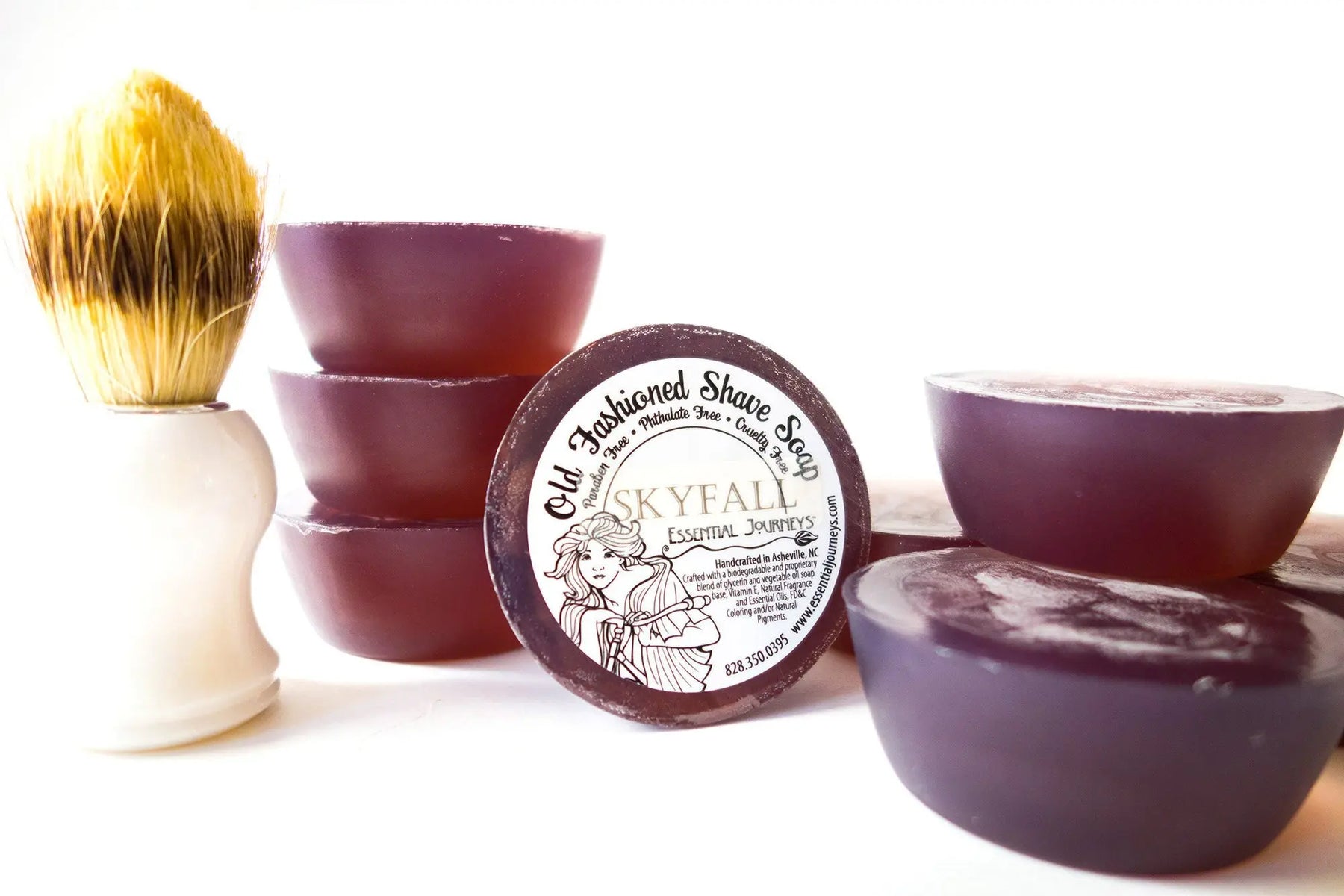 Old Fashioned Men'S Shave Soap by Essential Journeys, natural skincare main product photo