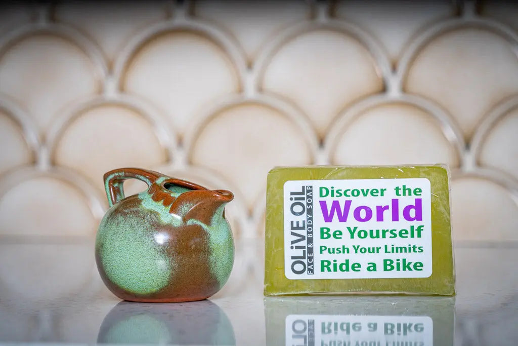 OLiVE OiL FACE & BODY SOAP 5 oz. by Essential Journeys, natural skincare detail photo 2