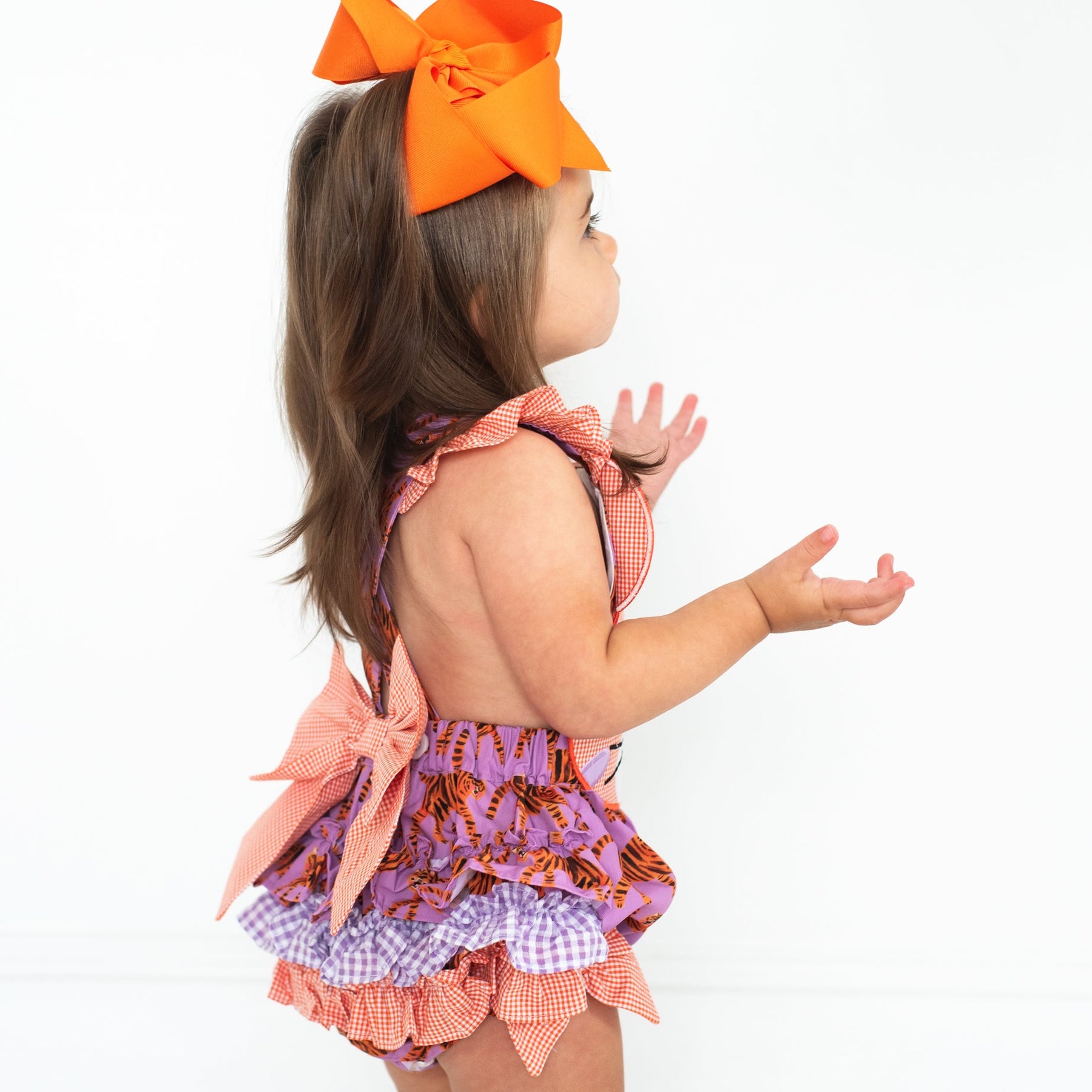 Orange & Purple Tiger Bubble detail view by Seven Lantern Lane