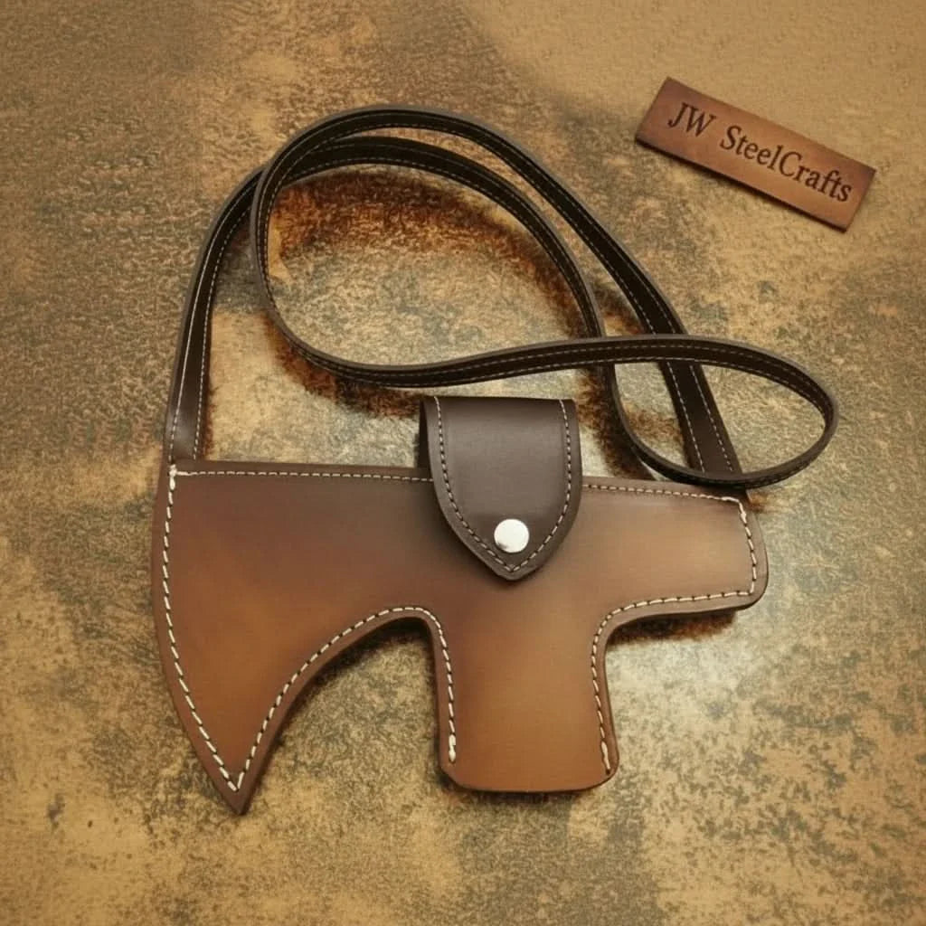 Damascus Smoking Axe Straight Handle 19 Inch by JW SteelCrafts, Southern handmade gift detail photo 4