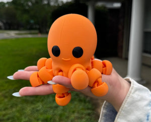 Octopus 3D Printed Fidget Toy | Large Sea Creature Sensory Toy by Mushroom Lady Co, paper gift main product photo