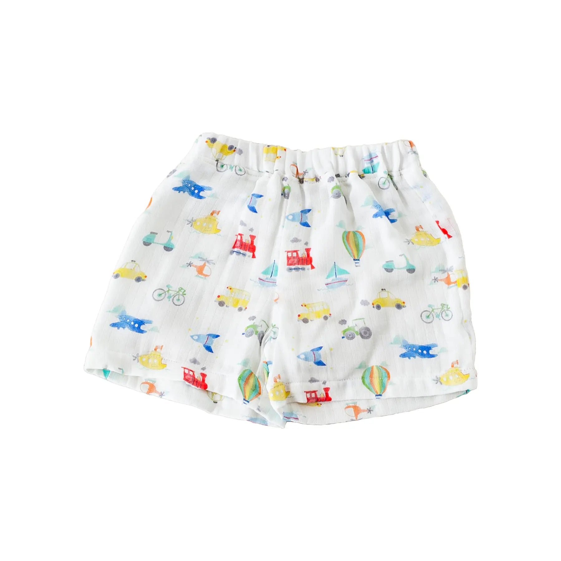 On the Go Organic Muslin Shorts by Nola Tawk, children's boutique clothing main product photo