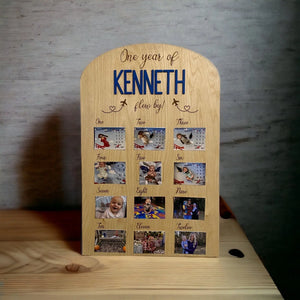One Year Milestone Photo Board by Poor Hog Customs, children's boutique clothing main product photo