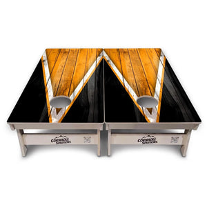 Orange / Black Triangle Cornhole Boards - Professional Tournament Series by Cornhole Solutions, custom cornhole board detail photo 6