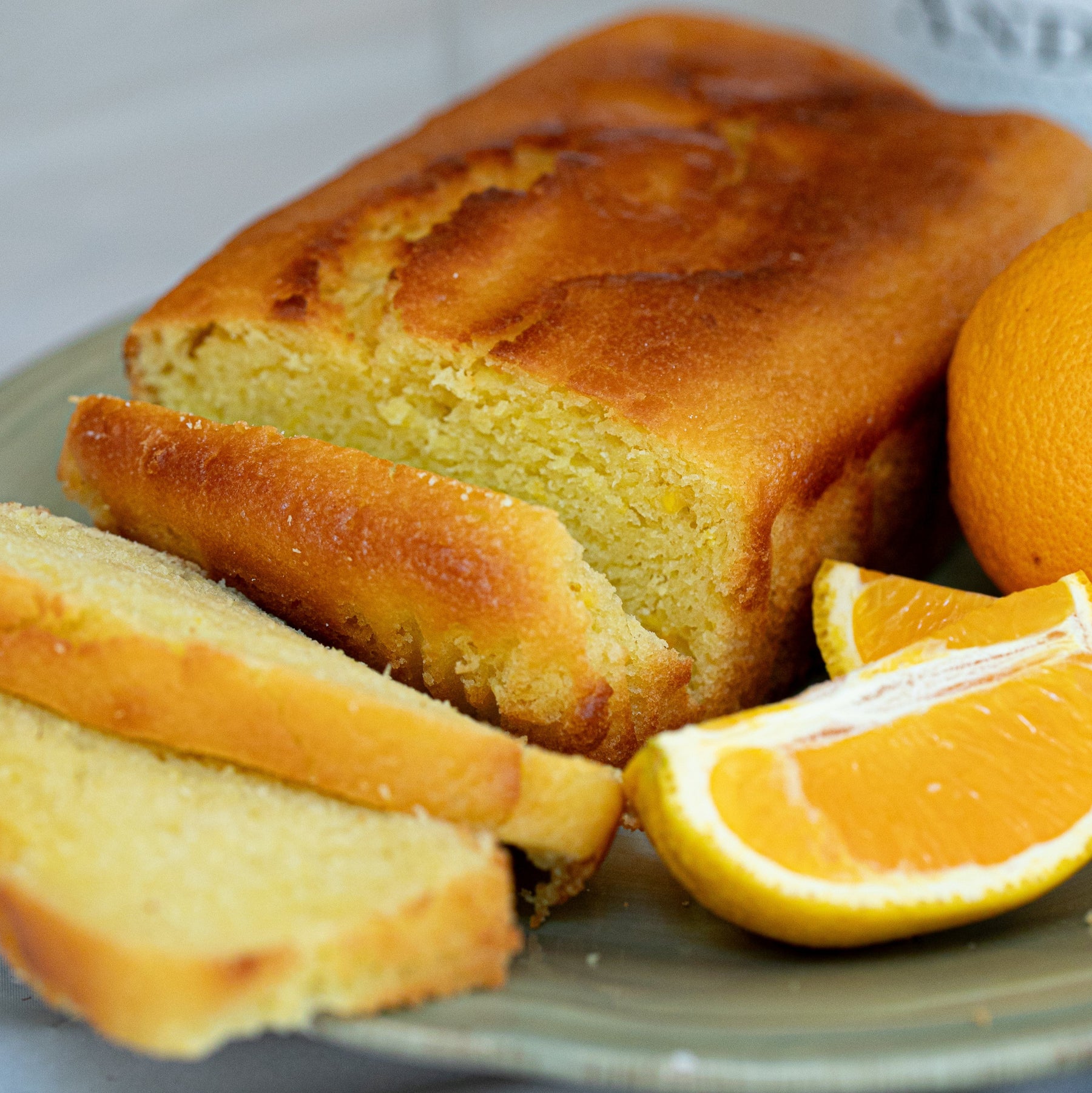 Orange Glazed Mimosa Cake detail view by Two and a Half Irishmen - Traditional Irish Baking