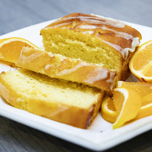 Orange Glazed Mimosa Cake - Gluten Free detail view by Two and a Half Irishmen - Traditional Irish Baking
