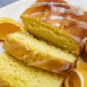 Orange Glazed Mimosa Cake - Gluten Free detail view by Two and a Half Irishmen - Traditional Irish Baking