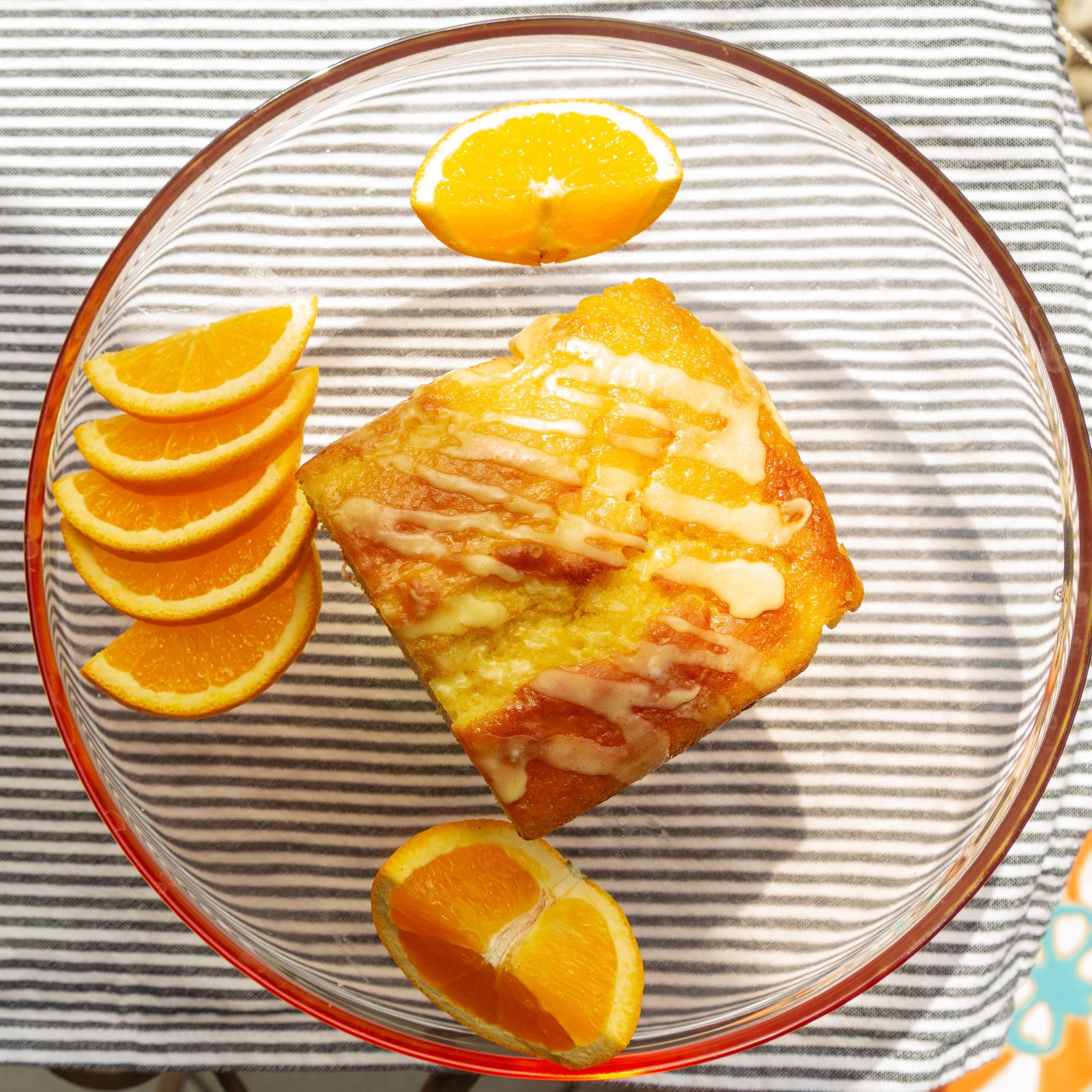 Orange Glazed Mimosa Cake - Gluten Free detail view by Two and a Half Irishmen - Traditional Irish Baking