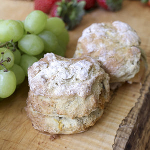 Orchard Peach Cream Scones - Gluten Free detail view by Two and a Half Irishmen - Traditional Irish Baking