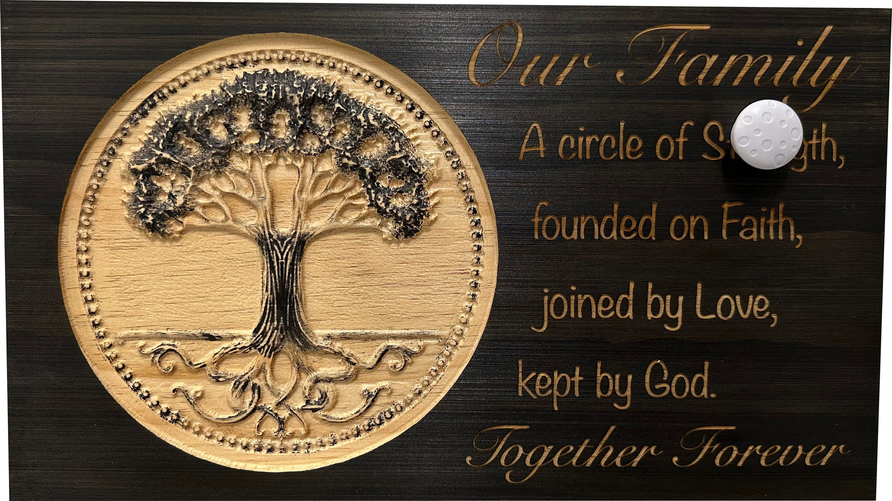Our Family Tree Roots Wall Decoration Gun Safe - Securely Store Your Gun Safely in Plain Sight by Bellewood Designs, Southern home decor detail photo 3