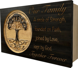 Our Family Tree Roots Wall Decoration Gun Safe - Securely Store Your Gun Safely in Plain Sight by Bellewood Designs, Southern home decor detail photo 8