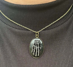Oval Relic Pendant Necklace | Fantasy Rune Jewelry Gift by Mushroom Lady Co, handmade jewelry main product photo